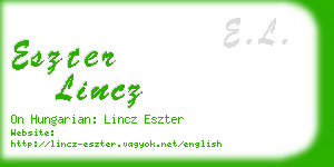 eszter lincz business card